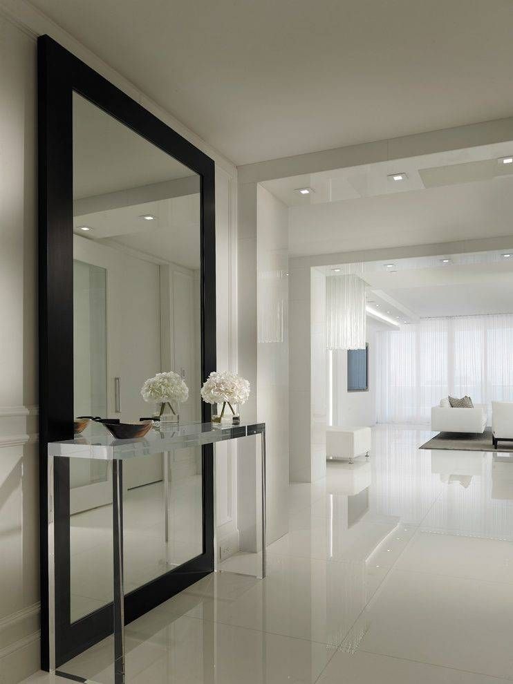 Large Hallway Ideas Hall Contemporary With Full Length Mirror Within Modern Hall Mirrors (Photo 3 of 15)