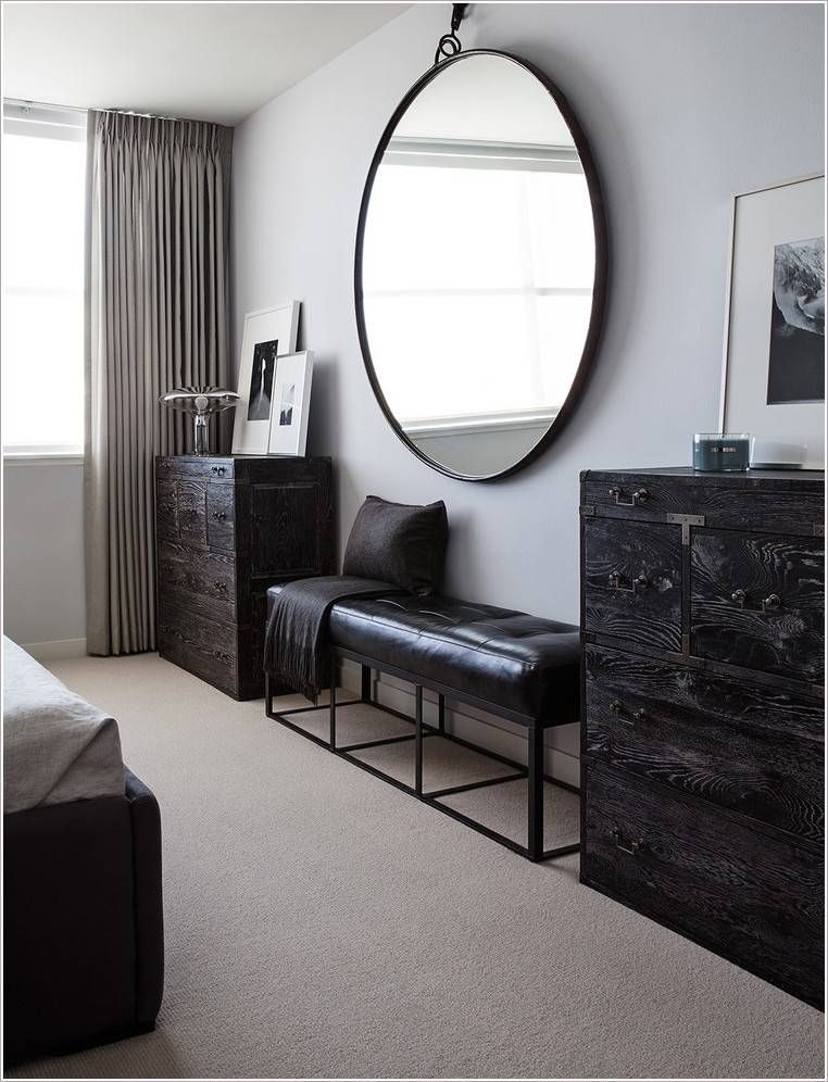 Large Round Black Mirror – Round Designs Regarding Large Black Framed Wall Mirrors (View 4 of 15)