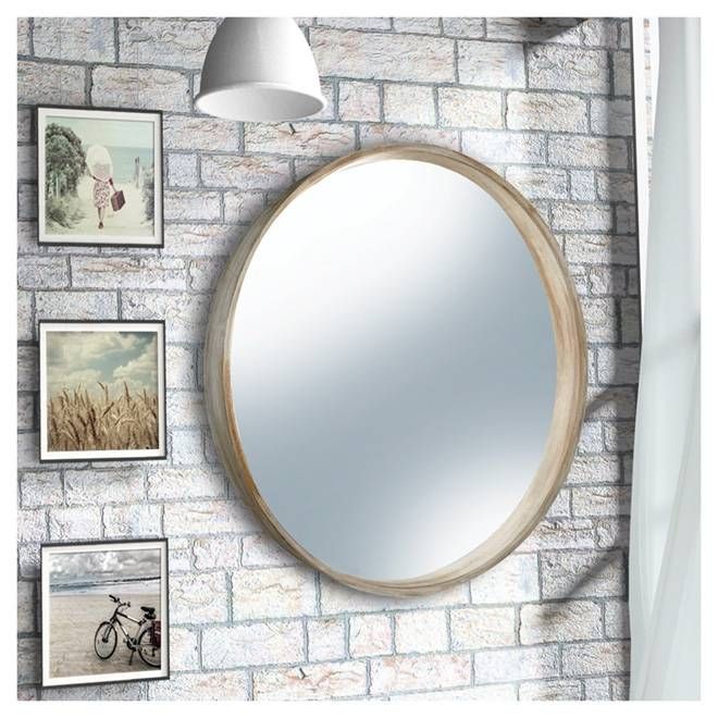 Large Round Mirror – Eclipse – 26" – Rustic | Rona Within Rona Mirrors (Photo 11 of 15)