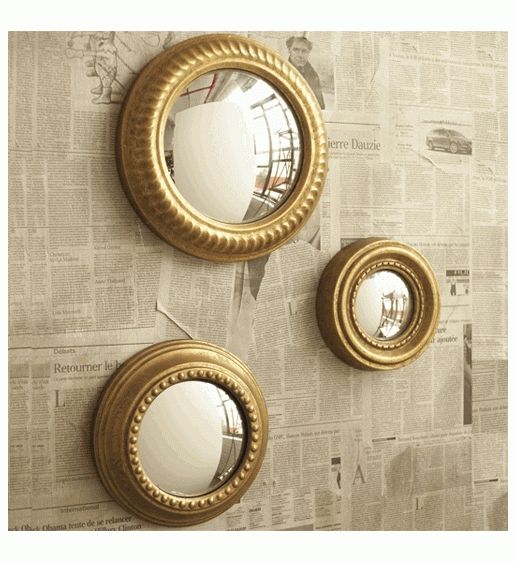 Leaf Convex Wall Mirror Settwo's Company – Organize Intended For Wall Mirror Sets Of  (View 7 of 15)