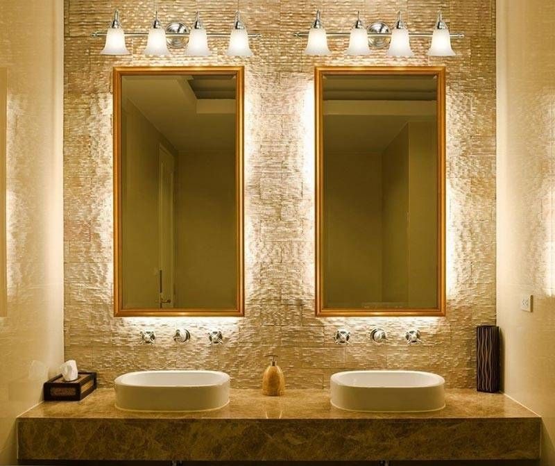 Light Fixtures Bathroom Mirror : Choosing Light Fixtures Bathroom Intended For Bathroom Lights And Mirrors (Photo 12 of 15)