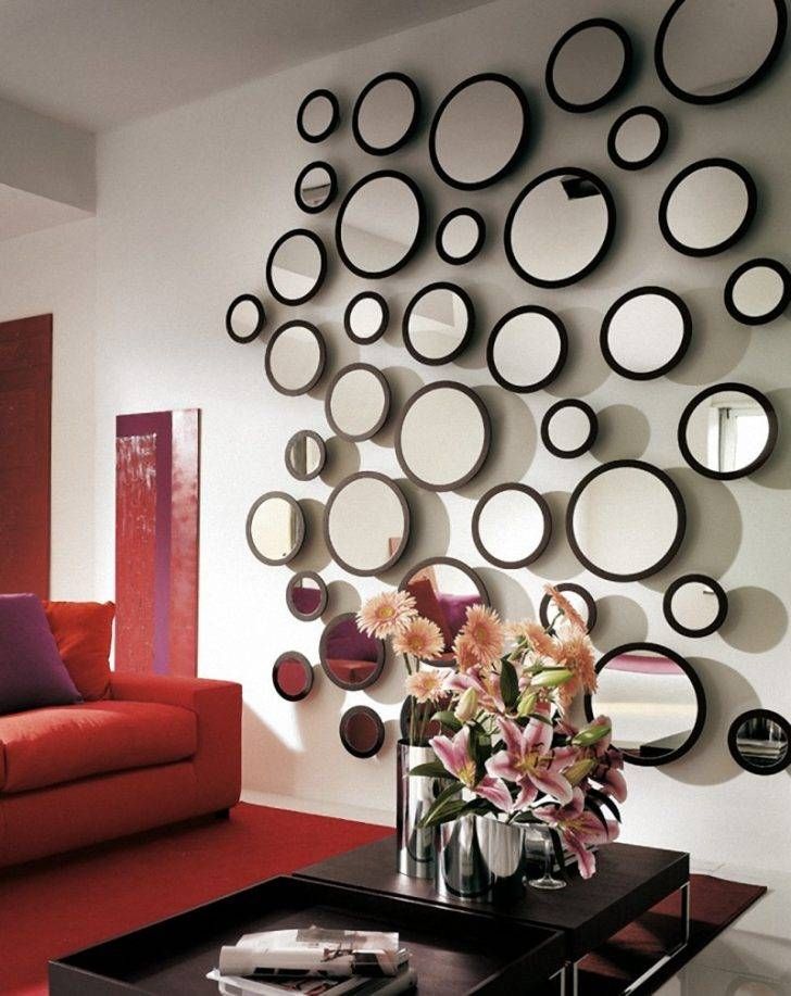 Living Room : Beautiful Mirror Wall Decor For Living Room With Throughout Round Wall Mirror Sets (View 9 of 15)