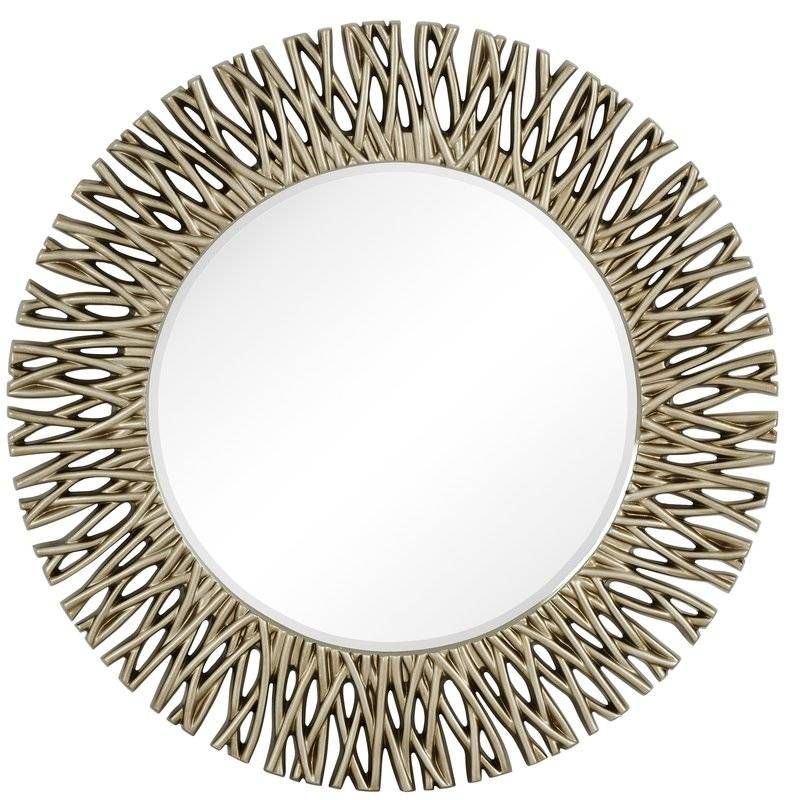 Majestic Mirror Large Round Antique Silver Decorative Beveled With Round Beveled Wall Mirrors (View 13 of 15)