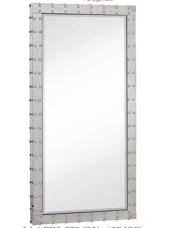 Majestic Mirror Modern Stainless Steel Rectangular Beveled Glass Inside Stainless Steel Wall Mirrors (View 9 of 15)