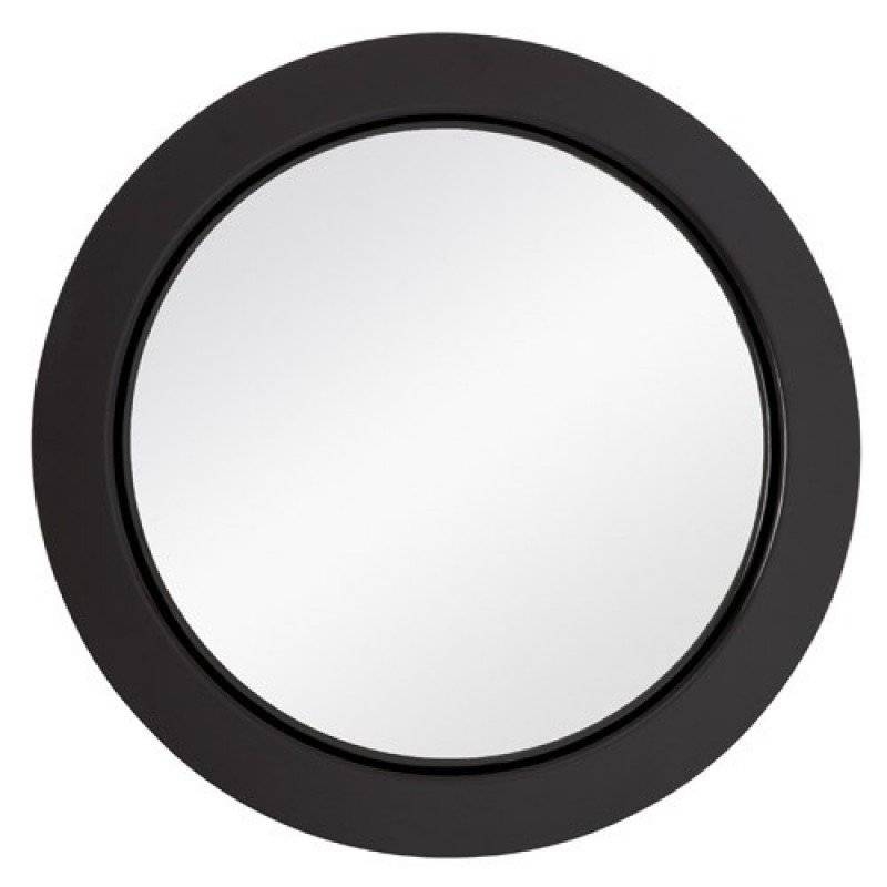 Majestic Mirrors Simple Round Wall Mirror Black Cm 2100 P For Black Round Wall Mirrors (Photo 1 of 15)