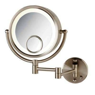 Makeup Mirrors – Bathroom Mirrors – The Home Depot Inside Magnifying Vanity Mirrors For Bathroom (View 12 of 15)