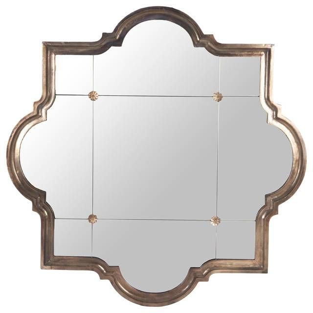 Marissa Quatrefoil Antique Bronze Large Mirror – Transitional In Quatrefoil Wall Mirrors (Photo 10 of 15)
