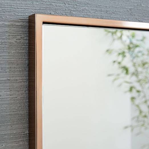 Metal Framed Wall Mirror | West Elm With Metal Framed Wall Mirrors (View 6 of 15)