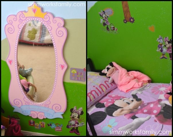 Minnie Mouse Fun With Glidden Disney Paint #disneypaintmom | A Pertaining To Princess Wall Mirrors (Photo 6 of 15)