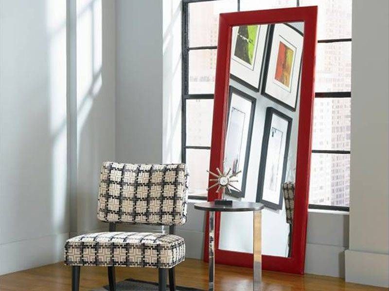 Mirrors. Astounding Red Full Length Mirror: Red Full Length Mirror Within Large Red Wall Mirrors (Photo 5 of 15)