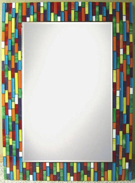 Mirrors. Inspiring Colorful Wall Mirrors: Colorful Wall Mirrors With Colorful Wall Mirrors (Photo 3 of 15)