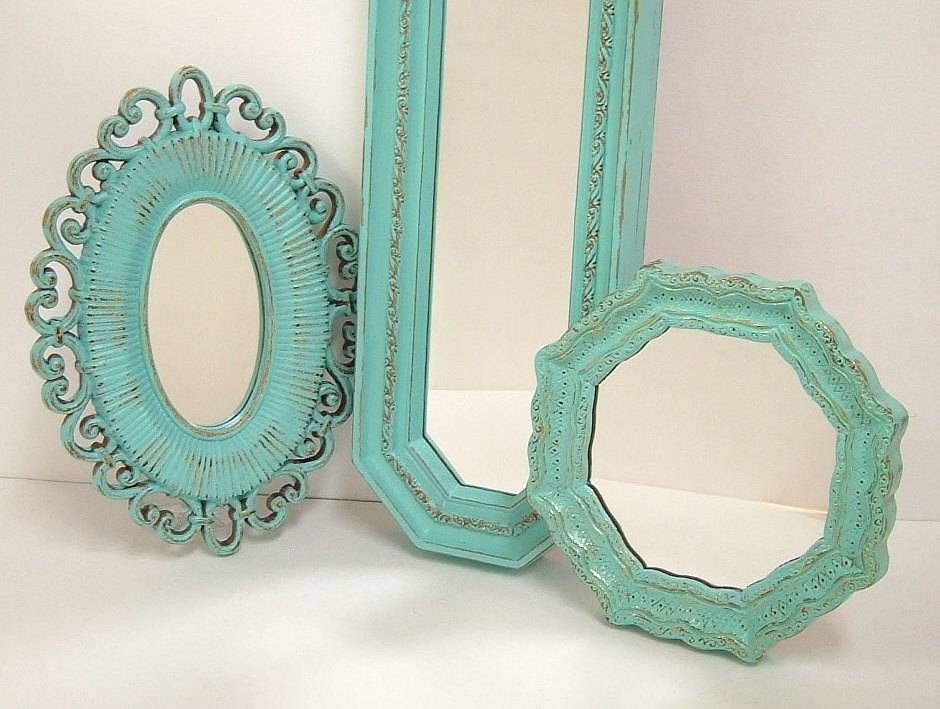 Mirrors. Inspiring Turquoise Wall Mirror: Turquoise Wall Mirror With Turquoise Wall Mirrors (Photo 8 of 15)