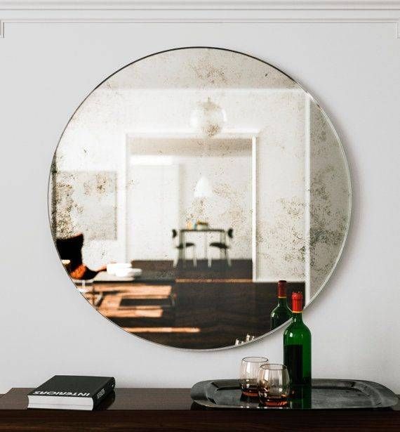 Mirrors. Interesting Frameless Hanging Mirror: Frameless Hanging Inside Hang Wall Mirrors (Photo 11 of 15)