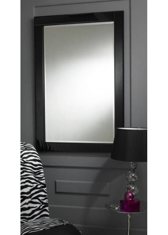Modern Art Deco Black Bordered Wall Mirror | Totalmirrors – Uk's For Modern Black Wall Mirrors (Photo 11 of 15)
