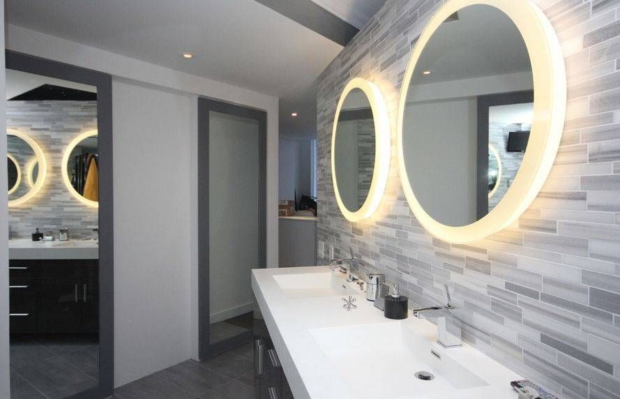 Modern Bathroom Mirror Design : Making Up The Bathroom Sink With Throughout Modern Bathroom Mirrors (Photo 14 of 15)