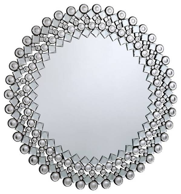 Modern Crystal Mirror, Clear,  (View 8 of 15)
