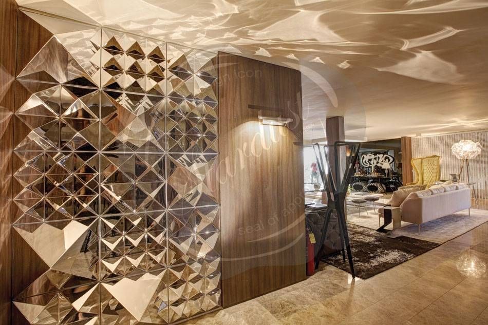 Modern Interior Design: Panton Modern Mirror Panton Wall Sculpture Pertaining To Wall Mirror Panels (Photo 7 of 15)