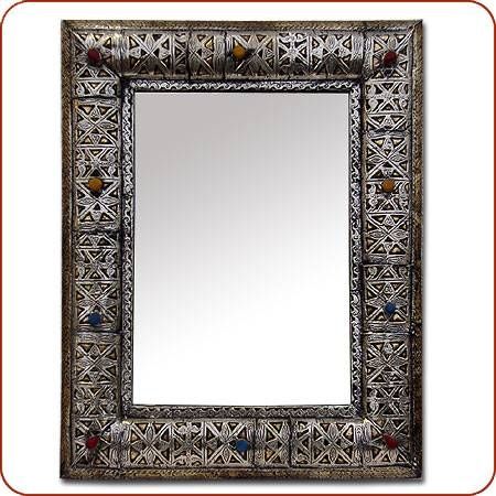 Moroccan Mirror, Wall Mirror, Silver Mirror, Moroccan Decor Inside Moroccan Wall Mirrors (View 4 of 15)