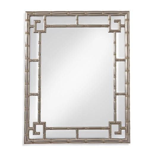 Motif Molded Silver Frame Wall Mirror Within Bamboo Wall Mirrors (Photo 5 of 15)