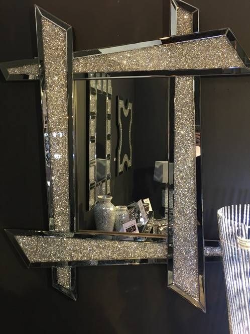 New Diamond Crush Sparkle Zezan Wall Mirror 120cm | Home Decor Within Sparkle Wall Mirrors (View 14 of 15)