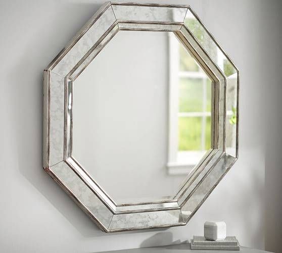 Octagon Wall Mirror | Pottery Barn Within Octagon Wall Mirrors (Photo 1 of 15)