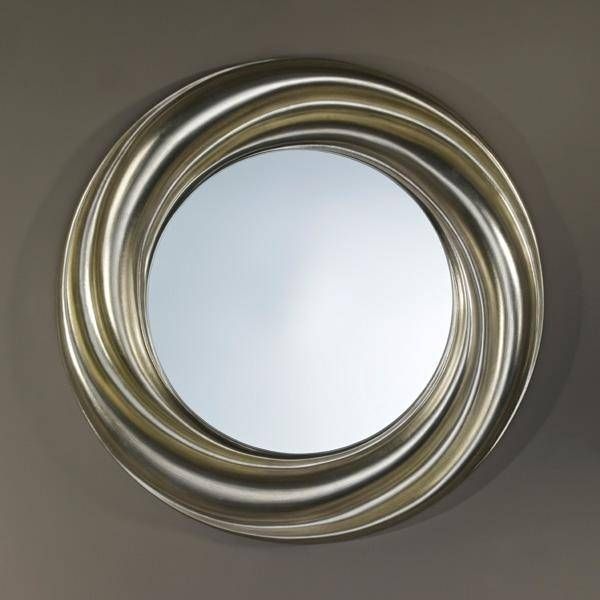 Ondule Silver Round Swirl Wall Mirrordeknudt Mirrors  £ (View 6 of 15)