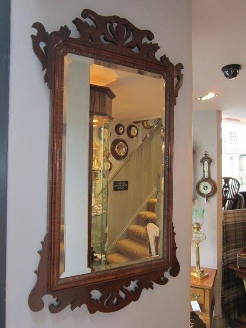 Original Georgian Mahogany Wall Mirror | 240300 | Sellingantiques Pertaining To Mahogany Wall Mirrors (Photo 7 of 15)