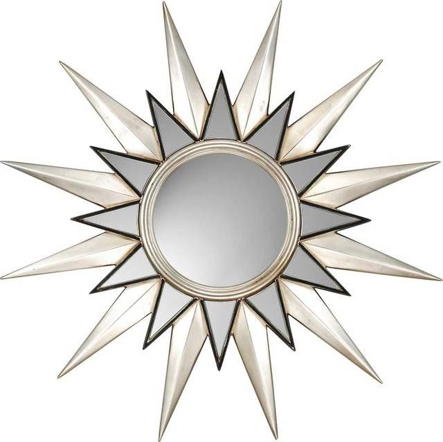Paragon Aged Silver Star Shine Mirror – Contemporary – Wall With Star Wall Mirrors (Photo 13 of 15)