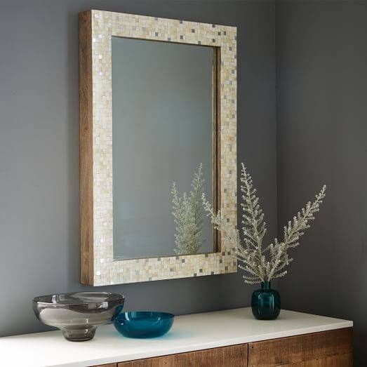 Parsons Wall Mirror – Metallic Patchwork | West Elm Regarding Parsons Wall Mirrors (Photo 4 of 15)