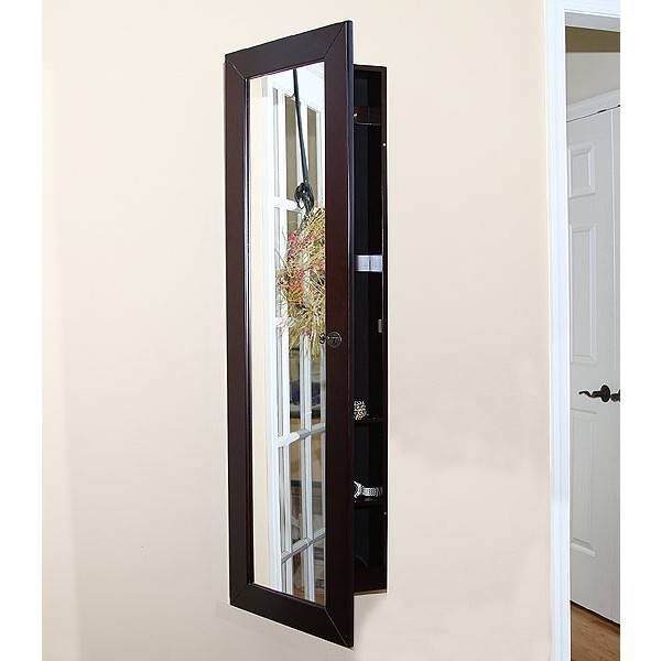Pebble Beach Wall Mount Jewelry Armoire | American Box Throughout Jewelry Armoire Wall Mirrors (Photo 4 of 15)