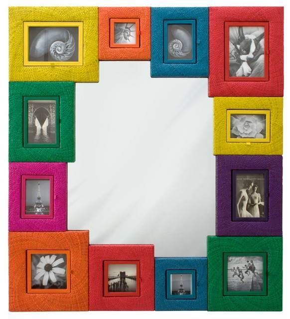 Picture Frame Wall Mirror – Contemporary – Wall Mirrors – Other Regarding Colorful Wall Mirrors (Photo 1 of 15)