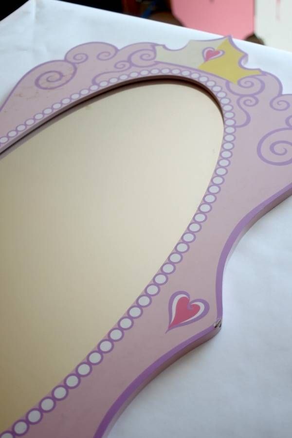 Princess Costume Dress Up Area {parts 1&2 + Special Princess Event Intended For Princess Wall Mirrors (Photo 8 of 15)
