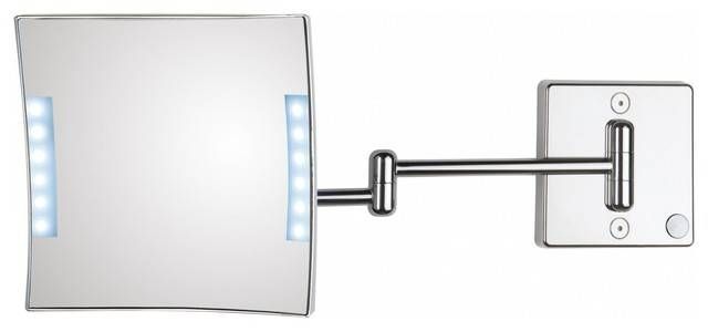 Quadrololed 61 2 Lighted Magnifying Mirror 3x – Contemporary Intended For Bathroom Extension Mirrors (Photo 7 of 15)