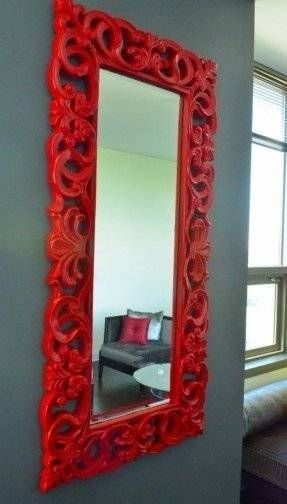 Red Wall Mirror – Foter For Large Red Wall Mirrors (Photo 3 of 15)