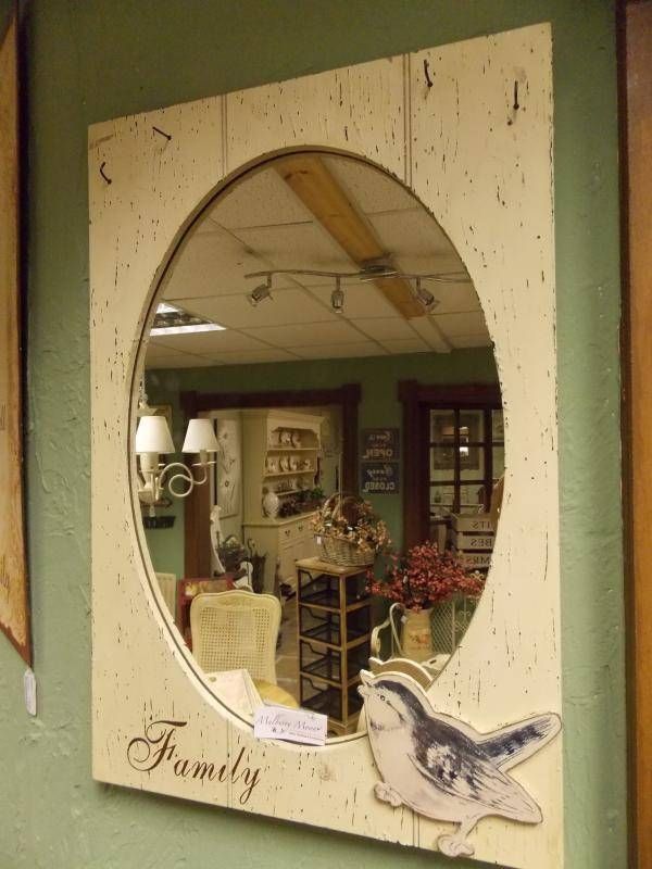 Shabby Chic Cream Vintage Bird Wall Mirror | Mulberry Moon With Regard To Bird Wall Mirrors (View 7 of 15)