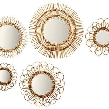 Shop Accent Wall Mirror Sets On Wanelo For Rattan Wall Mirrors (View 5 of 15)
