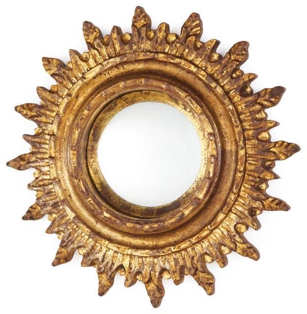 Soleil Gilded 12" Starburst Mirror – Traditional – Wall Mirrors Inside Soleil Wall Mirrors (View 14 of 15)