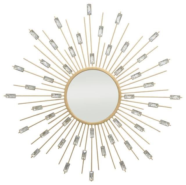 Starburst Jeweled Mirror, Rose Gold – Contemporary – Wall Mirrors For Starburst Wall Mirrors (View 5 of 15)