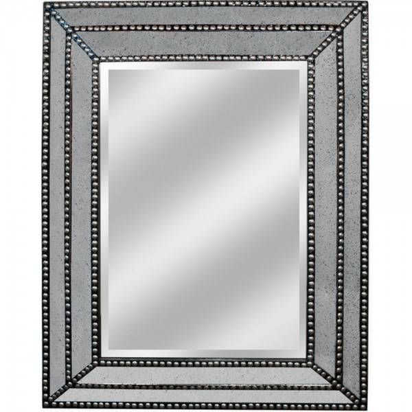 Studded/wood Wall Mirror (connswall6) : Decor & Accessories | Conn's Within Studded Wall Mirrors (Photo 1 of 15)