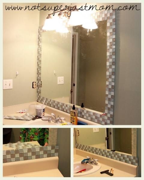 Stylist Design Stick On Bathroom Mirrors Walls With Peel And Wall Inside Stick On Wall Mirror Tiles (View 3 of 15)