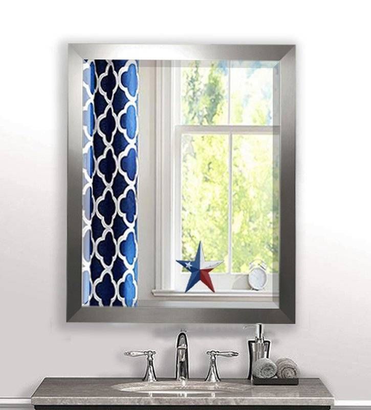 Wade Logan Rectangle Aluminum Beveled Wall Mirror & Reviews | Wayfair Intended For Beveled Wall Mirrors (Photo 9 of 15)