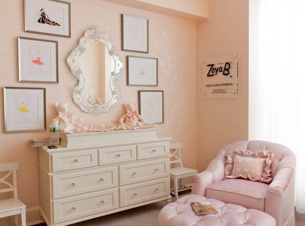 Wall Mirror Decor Nursery Shabby Chic Style With Girls Room Pertaining To Nursery Wall Mirrors (View 11 of 15)