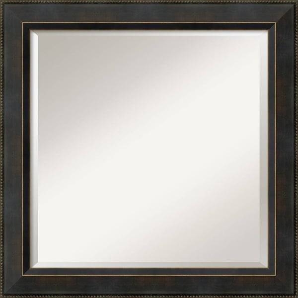 Wall Mirror Square Signore Bronze 25 X 25 Inch Espresso Free With Regard To Espresso Wall Mirrors 