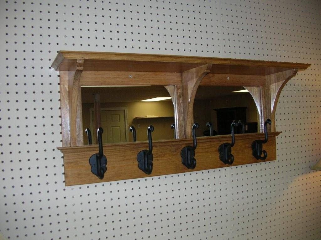 Wall Mirror With Shelf And Hooks – Shelf Design Ideas Pertaining To Wall Mirrors With Hooks And Shelf (Photo 14 of 15)