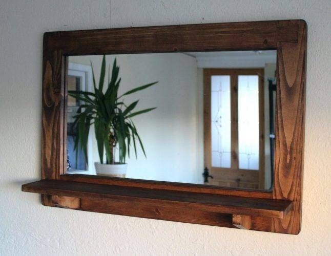 Wall Mirrors ~ Amazing Rustic Wood Framed Wall Mirrors Full Image With Cherry Wall Mirrors (Photo 6 of 15)