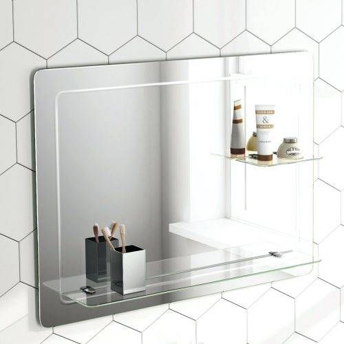 Wall Mirrors ~ Bathroom Mirror White Frame Ceiling Mirror For Pretty Wall Mirrors (View 7 of 15)