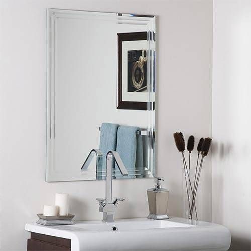 Wall Mirrors, Bathroom Mirrors Bellacor Intended For Wall Mirror For Bathroom (Photo 9 of 15)