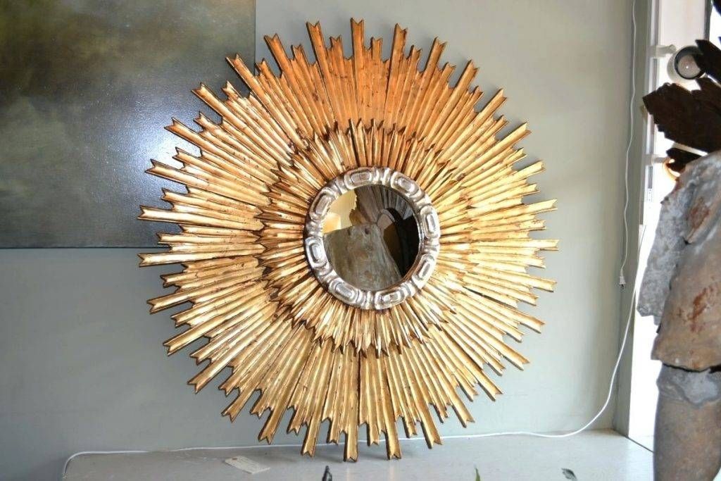 Wall Mirrors ~ Capiz Seashell Sun Ray Wall Mirror Vintage Gold With Regard To Sun Ray Wall Mirrors (Photo 13 of 15)