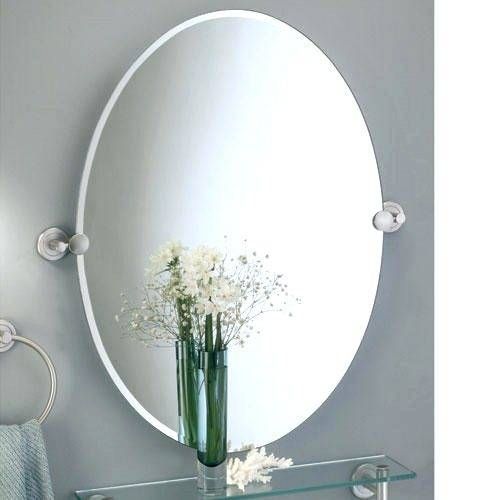 Wall Mirrors ~ Oval Bathroom Tilt Wall Mirror Oval Bathroom Wall For Tilting Wall Mirrors (View 14 of 15)