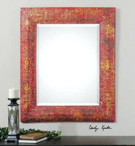 Wall Mirrors ~ Red Wall Mirrors Cheap Red Framed Wall Mirror Red Inside Red Framed Wall Mirrors (View 7 of 15)